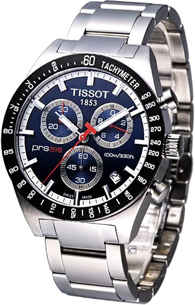 Tissot PRS516 Chronograph Men's Watch (Blue Dial Silver Colored